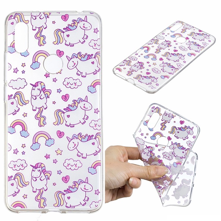Pattern Printing IMD TPU Gel Phone Case for Xiaomi Redmi S2 / Redmi Y2 - Lovely Unicorns-1