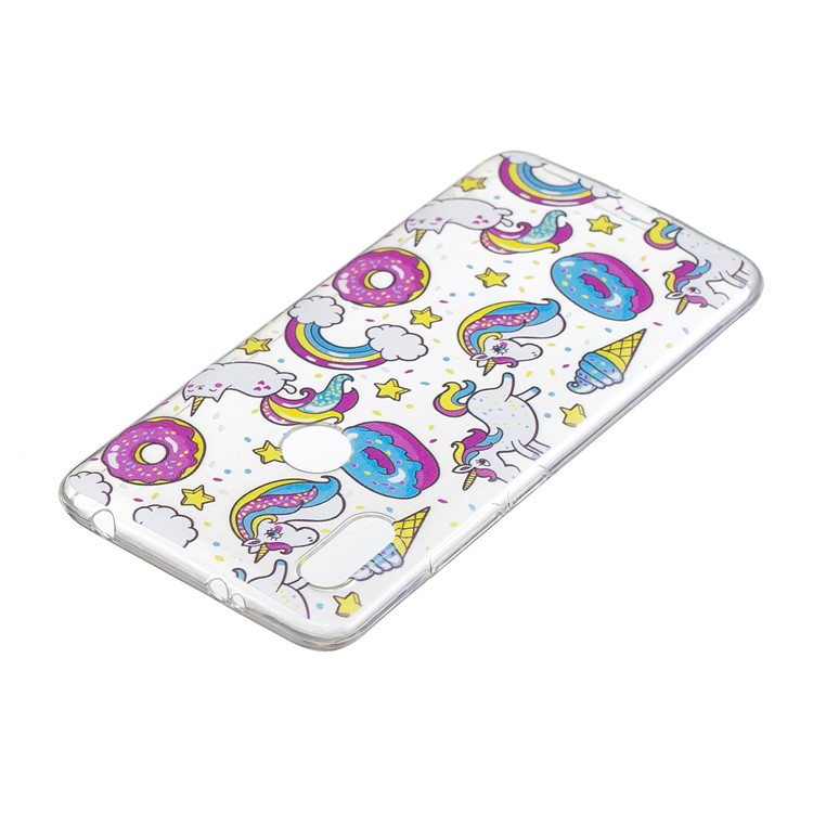 Pattern Printing IMD TPU Gel Phone Shell for Xiaomi Redmi S2 / Redmi Y2 - Doughnuts and Unicorns-4