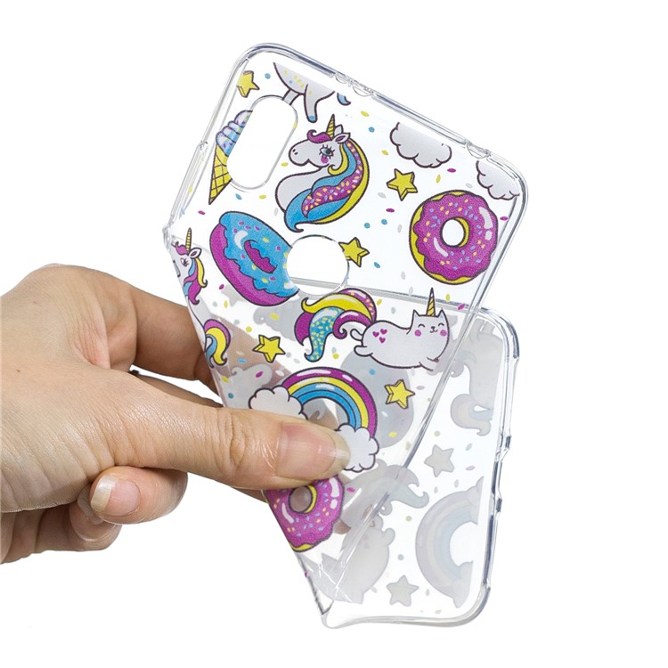 Pattern Printing IMD TPU Gel Phone Shell for Xiaomi Redmi S2 / Redmi Y2 - Doughnuts and Unicorns-5