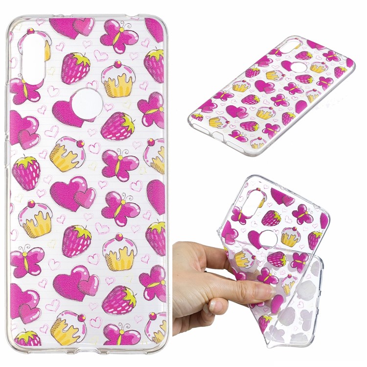 Pattern Printing IMD TPU Gel Phone Cover for Xiaomi Redmi S2 / Redmi Y2 - Cakes and Strawberries-1