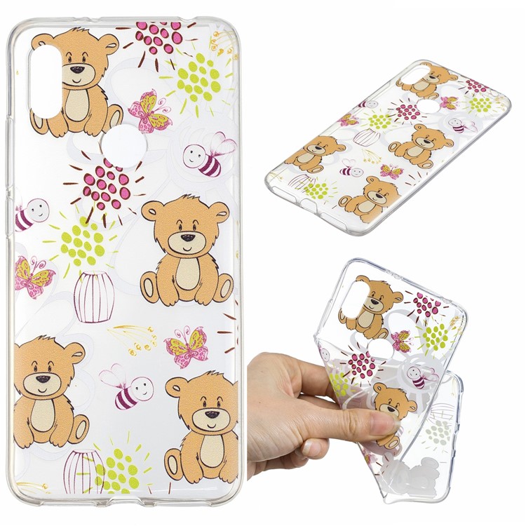 Pattern Printing IMD TPU Soft Case for Xiaomi Redmi S2 / Redmi Y2 - Brown Bears-1