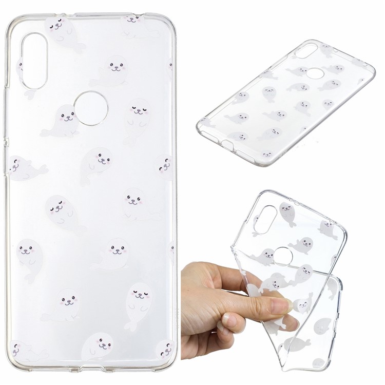 Pattern Printing IMD TPU Soft Cover for Xiaomi Redmi S2 / Redmi Y2 - Sea Lion-1