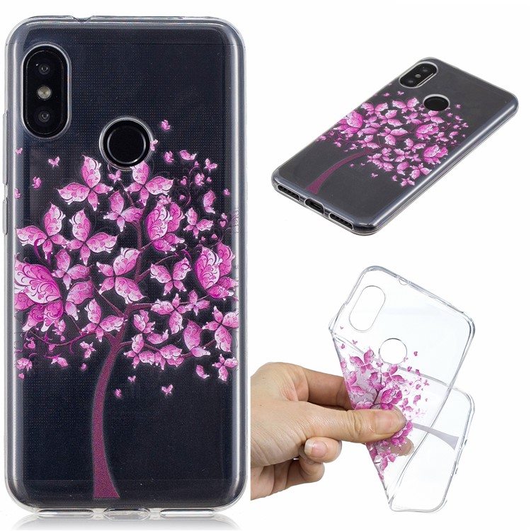 Pattern Printing IMD TPU Soft Case for Xiaomi Mi A2 Lite / Redmi 6 Pro - Tree-1