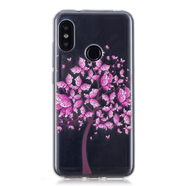 Pattern Printing IMD TPU Soft Case for Xiaomi Mi A2 Lite / Redmi 6 Pro - Tree-2