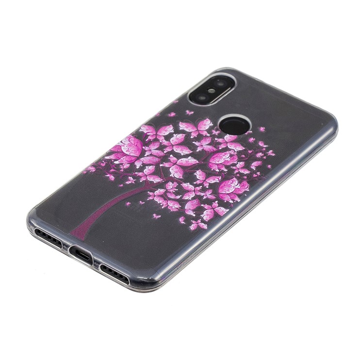 Pattern Printing IMD TPU Soft Case for Xiaomi Mi A2 Lite / Redmi 6 Pro - Tree-4