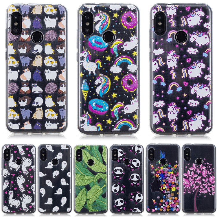 Pattern Printing IMD TPU Soft Case for Xiaomi Mi A2 Lite / Redmi 6 Pro - Tree-6