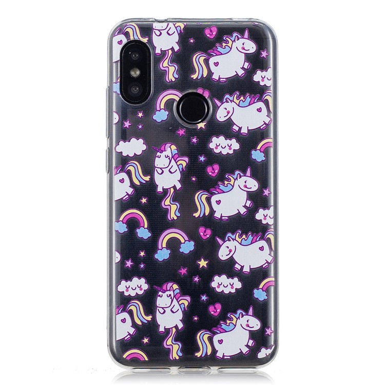 Pattern Printing IMD TPU Soft Cover for Xiaomi Mi A2 Lite / Redmi 6 Pro - Lovely Unicorns-2