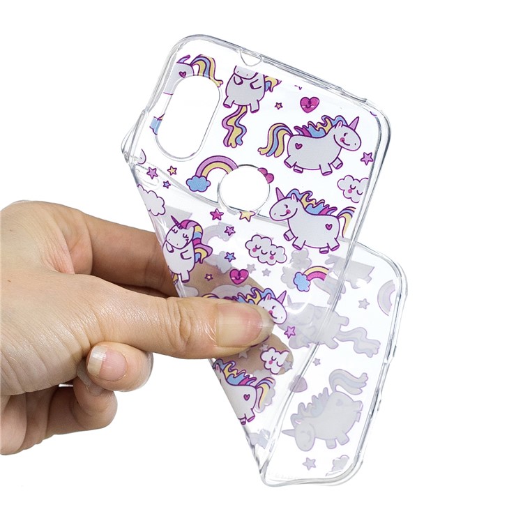 Pattern Printing IMD TPU Soft Cover for Xiaomi Mi A2 Lite / Redmi 6 Pro - Lovely Unicorns-3