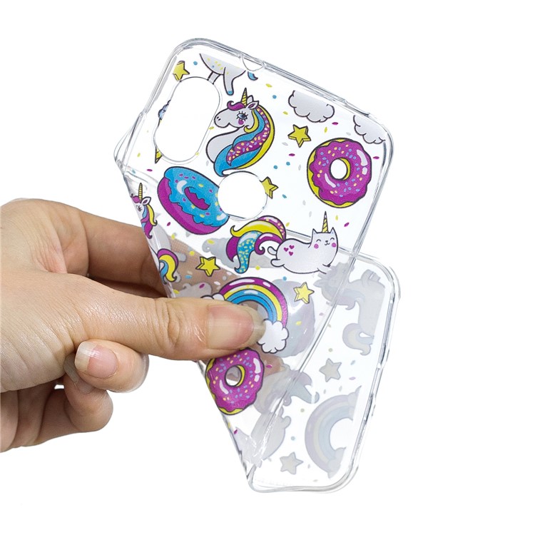 Pattern Printing IMD TPU Soft Shell for Xiaomi Mi A2 Lite / Redmi 6 Pro - Doughnuts and Unicorns-3