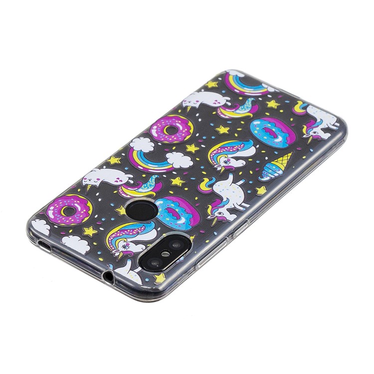 Pattern Printing IMD TPU Soft Shell for Xiaomi Mi A2 Lite / Redmi 6 Pro - Doughnuts and Unicorns-5