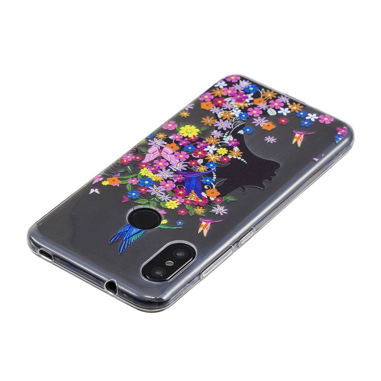 Pattern Printing IMD TPU Cover for Xiaomi Mi A2 Lite / Redmi 6 Pro - Flowered Girl-5