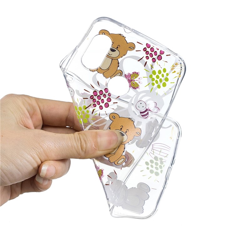 Pattern Printing IMD TPU Shell for Xiaomi Mi A2 Lite / Redmi 6 Pro - Brown Bears-3