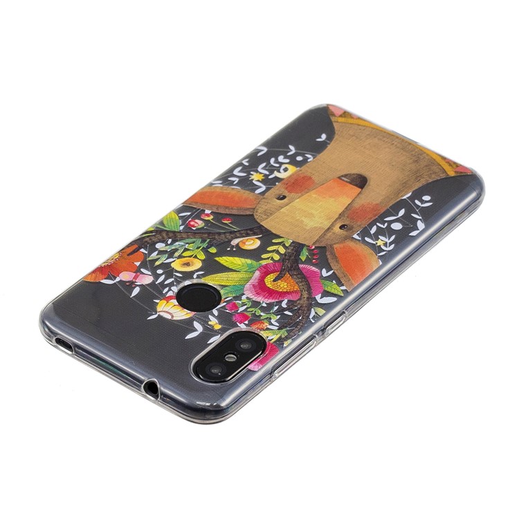 Pattern Printing IMD TPU Phone Case for Xiaomi Mi A2 Lite / Redmi 6 Pro - Flowered Elk-4