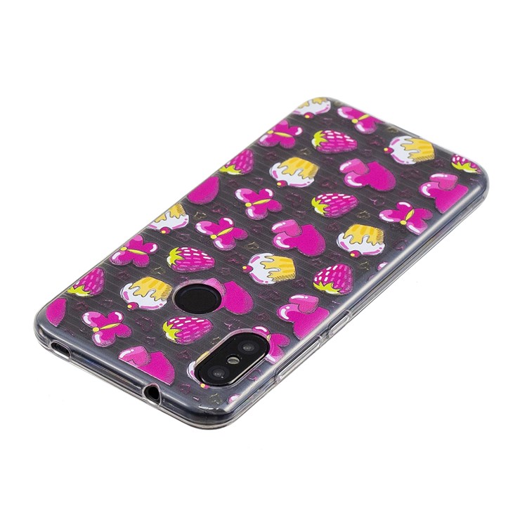 Pattern Printing IMD TPU Phone Shell for Xiaomi Mi A2 Lite / Redmi 6 Pro - Cakes and Strawberries-5