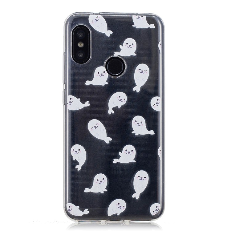Pattern Printing IMD TPU Mobile Case for Xiaomi Mi A2 Lite / Redmi 6 Pro - Sea Lion-2