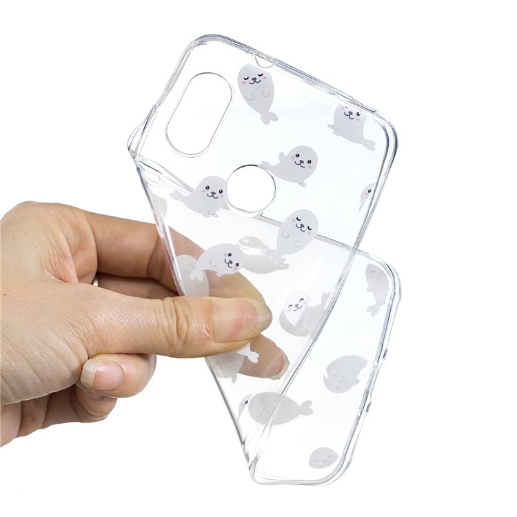 Pattern Printing IMD TPU Mobile Case for Xiaomi Mi A2 Lite / Redmi 6 Pro - Sea Lion-3