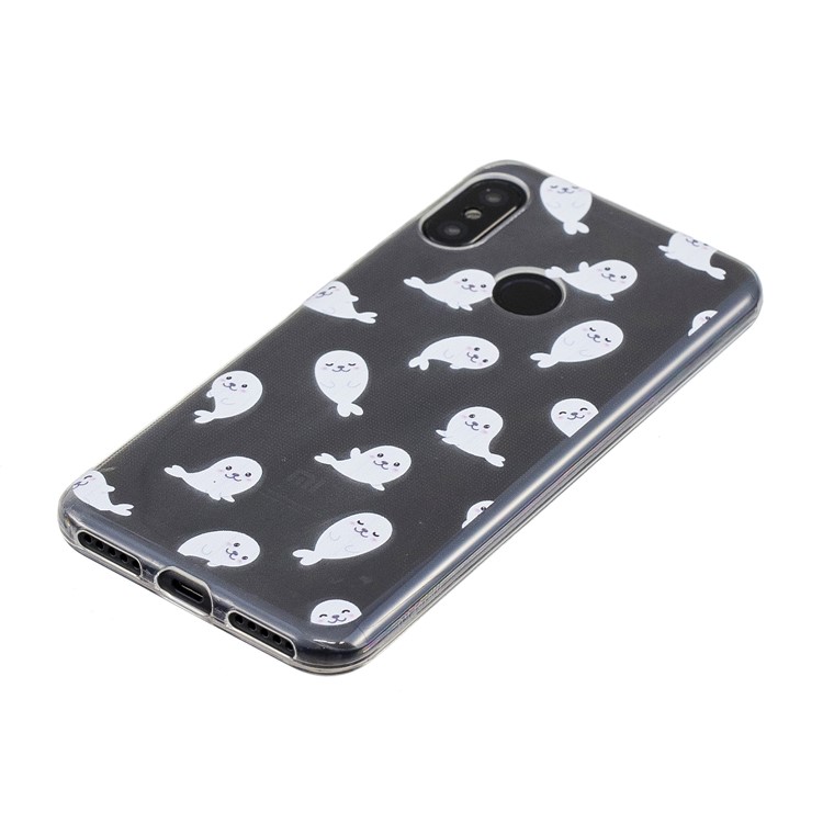 Pattern Printing IMD TPU Mobile Case for Xiaomi Mi A2 Lite / Redmi 6 Pro - Sea Lion-4