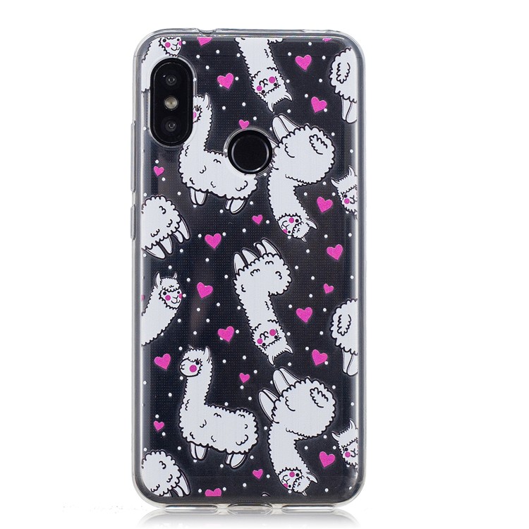 Pattern Printing IMD TPU Mobile Cover for Xiaomi Mi A2 Lite / Redmi 6 Pro - Alpacas-2