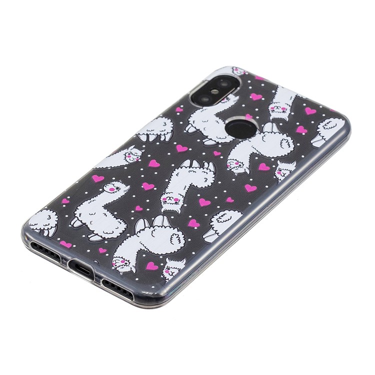 Pattern Printing IMD TPU Mobile Cover for Xiaomi Mi A2 Lite / Redmi 6 Pro - Alpacas-4