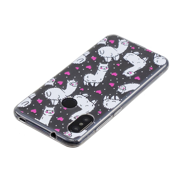 Pattern Printing IMD TPU Mobile Cover for Xiaomi Mi A2 Lite / Redmi 6 Pro - Alpacas-5