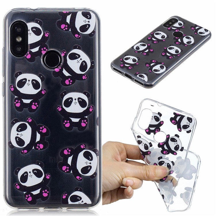 Pattern Printing IMD TPU Mobile Shell for Xiaomi Mi A2 Lite / Redmi 6 Pro - Cute Pandas-1