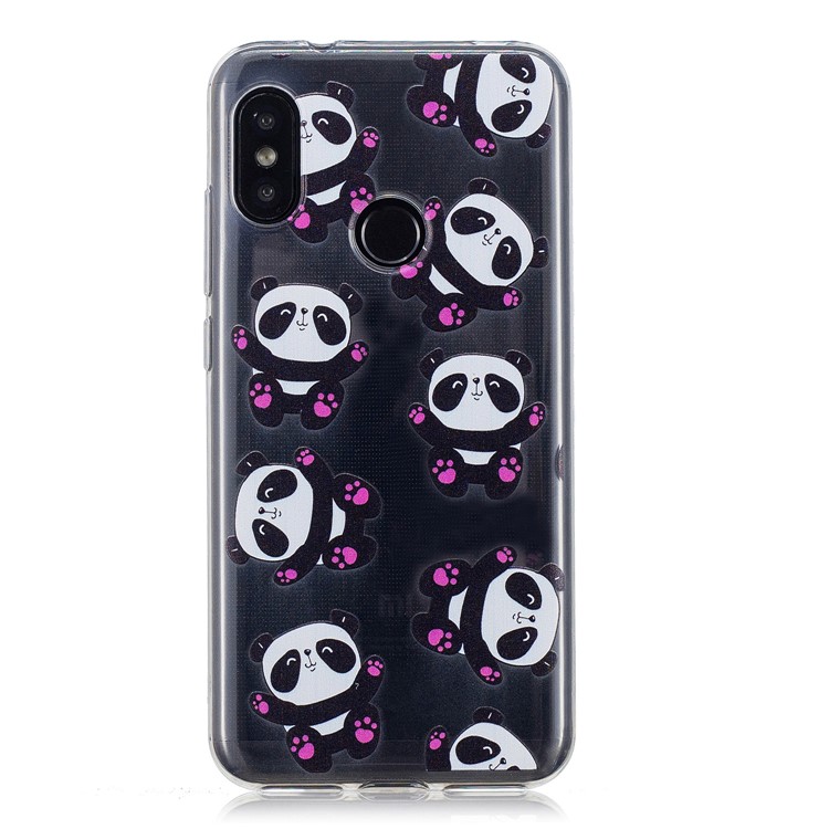 Pattern Printing IMD TPU Mobile Shell for Xiaomi Mi A2 Lite / Redmi 6 Pro - Cute Pandas-2
