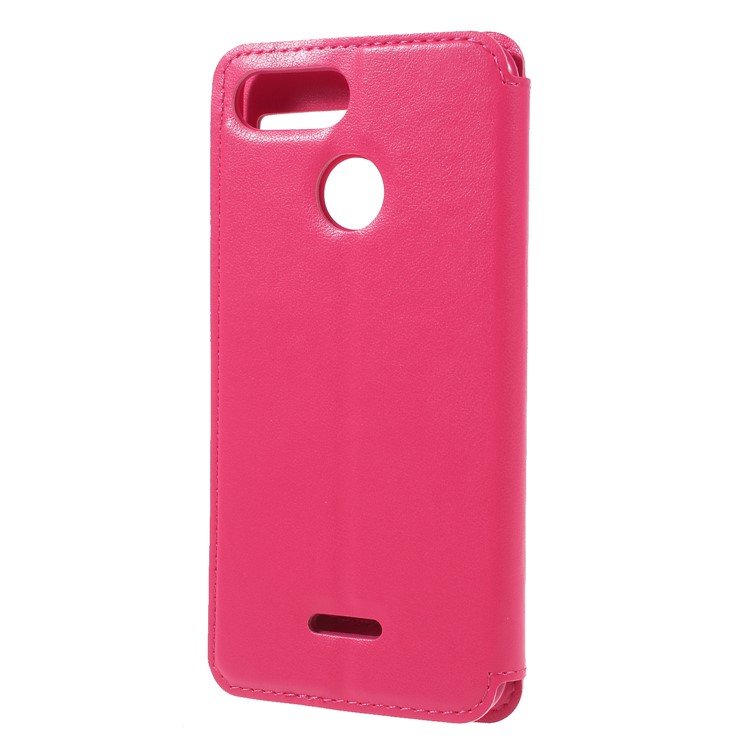 ROAR KOREA View Window Noble Leather Card Holder Stand Case for Xiaomi Redmi 6 (Dual Camera: 12MP+5MP) - Rose-2