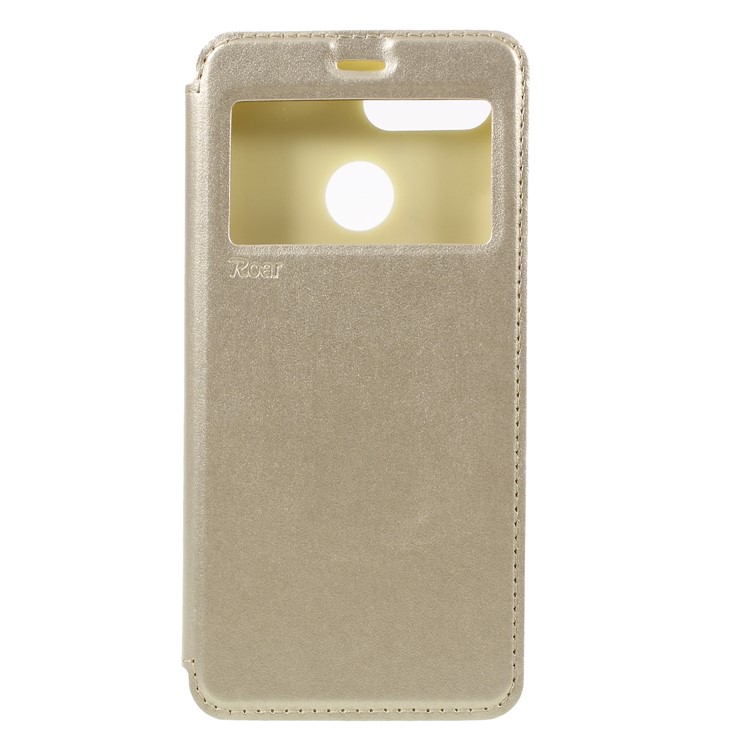 ROAR KOREA View Window Noble Leather Shell with Card Holder for Xiaomi Redmi 6 (Dual Camera: 12MP+5MP) - Gold-1