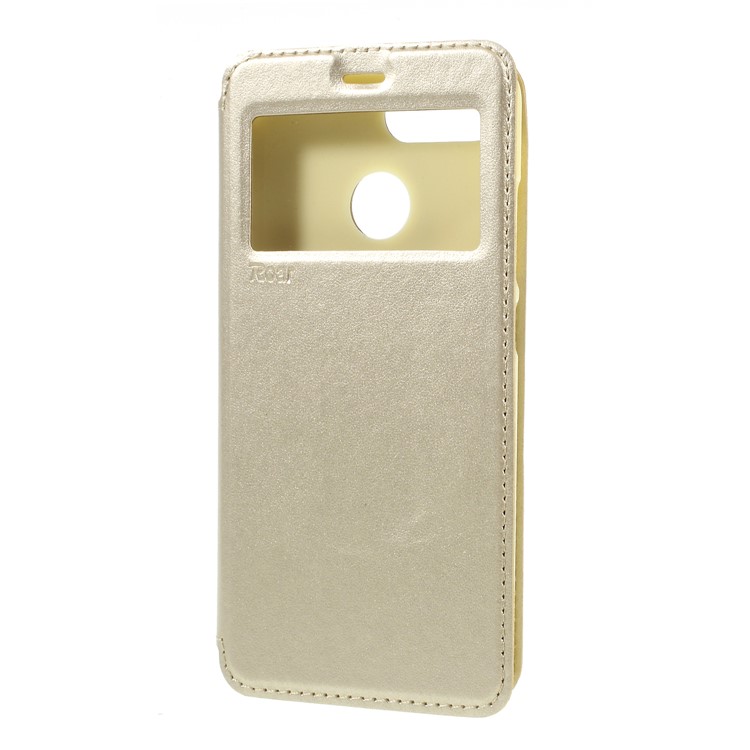ROAR KOREA View Window Noble Leather Shell with Card Holder for Xiaomi Redmi 6 (Dual Camera: 12MP+5MP) - Gold-3