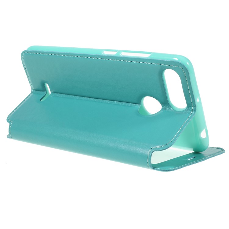 ROAR KOREA View Window Noble Leather Folio Flip Phone Casing for Xiaomi Redmi 6 (Dual Camera: 12MP+5MP) - Cyan-5