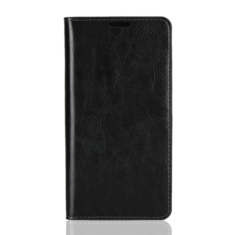 Crazy Horse Genuine Leather Wallet Case for Xiaomi Mi 8 SE (5.88-inch) - Black-2