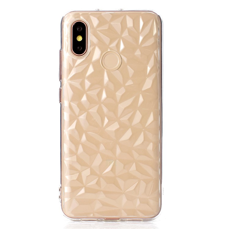 3D Diamond Grain Soft TPU Case for Xiaomi Mi 8 (6.21-inch) - Transparent-2