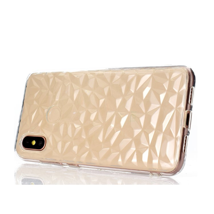 3D Diamond Grain Soft TPU Case for Xiaomi Mi 8 (6.21-inch) - Transparent-5