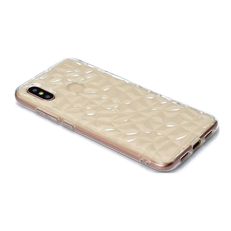 3D Diamond Grain Soft TPU Case for Xiaomi Mi 8 (6.21-inch) - Transparent-6