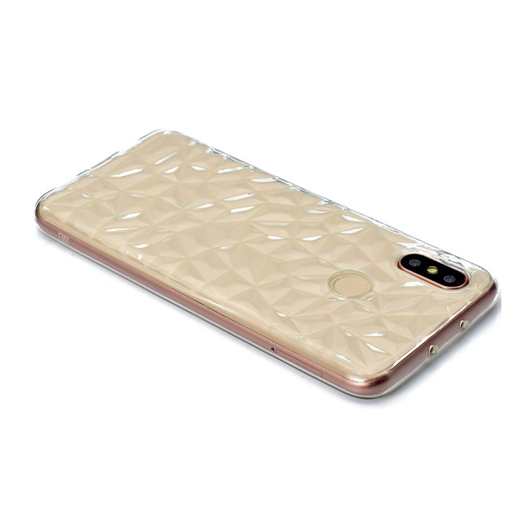 3D Diamond Grain Soft TPU Case for Xiaomi Mi 8 (6.21-inch) - Transparent-7