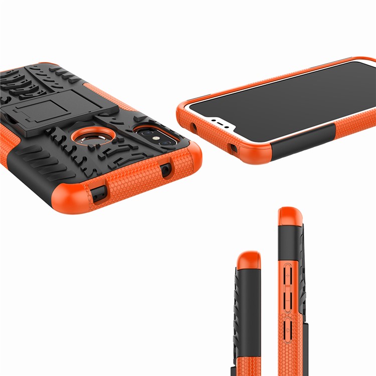 Anti-slip PC + TPU Hybrid Kickstand Mobile Casing for Xiaomi Mi A2 Lite / Redmi 6 Pro - Orange-3