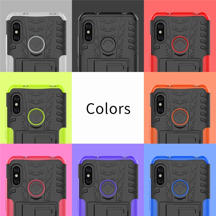 Anti-slip PC + TPU Hybrid Kickstand Mobile Casing for Xiaomi Mi A2 Lite / Redmi 6 Pro - Orange-4