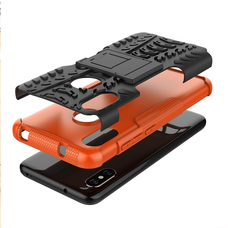 Anti-slip PC + TPU Hybrid Kickstand Mobile Casing for Xiaomi Mi A2 Lite / Redmi 6 Pro - Orange-7