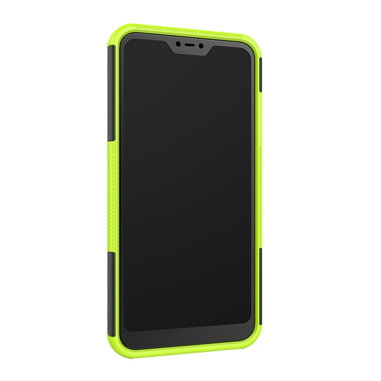 Anti-slip PC + TPU Hybrid Kickstand Phone Back Case for Xiaomi Mi A2 Lite / Redmi 6 Pro - Green-5