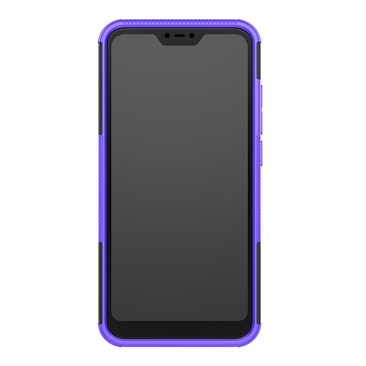 Anti-slip PC + TPU Combo Kickstand Protection Cover Shell for Xiaomi Mi A2 Lite / Redmi 6 Pro - Purple-8
