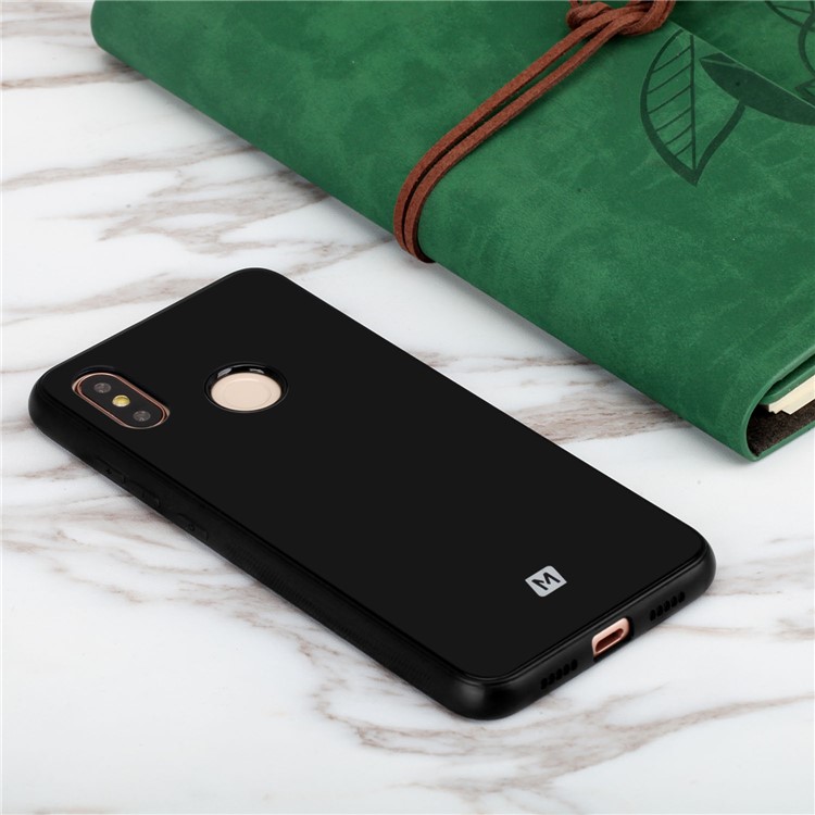 MOMAX Tempered Glass Back + TPU Hybrid Shell Case for Xiaomi Mi 8 (6.21-inch) - Black-1