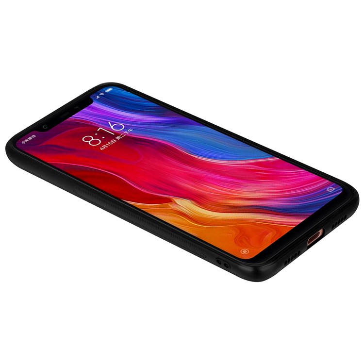 MOMAX Tempered Glass Back + TPU Hybrid Shell Case for Xiaomi Mi 8 (6.21-inch) - Black-2