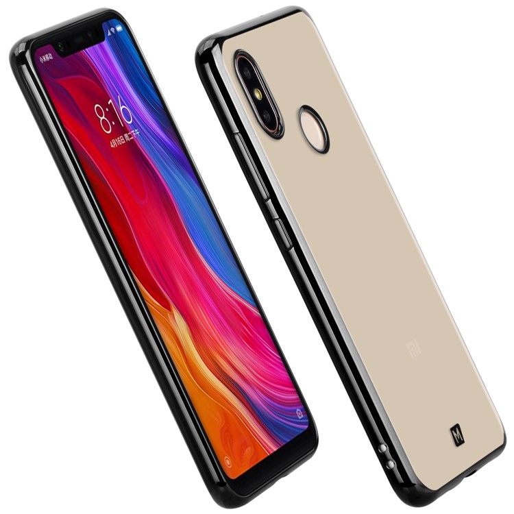 MOMAX Metallic Edge Case Electroplated TPU Phone Cover for Xiaomi Mi 8 (6.21-inch) - Black-5