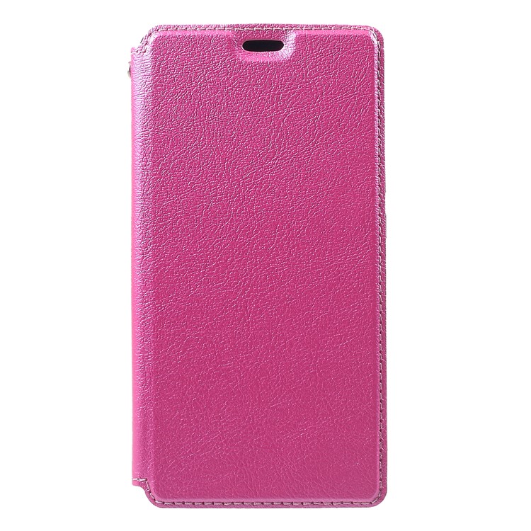 Auto-absorbed Card Holder Stand Leather Phone Cover for Xiaomi Mi 8 SE (5.88-inch) - Rose-1