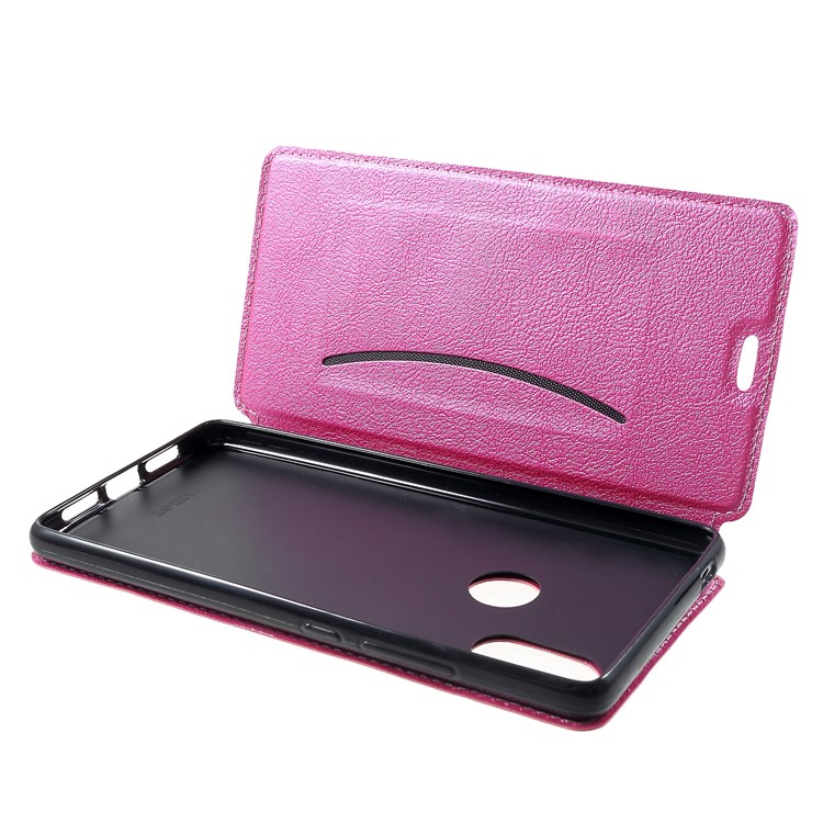 Auto-absorbed Card Holder Stand Leather Phone Cover for Xiaomi Mi 8 SE (5.88-inch) - Rose-5
