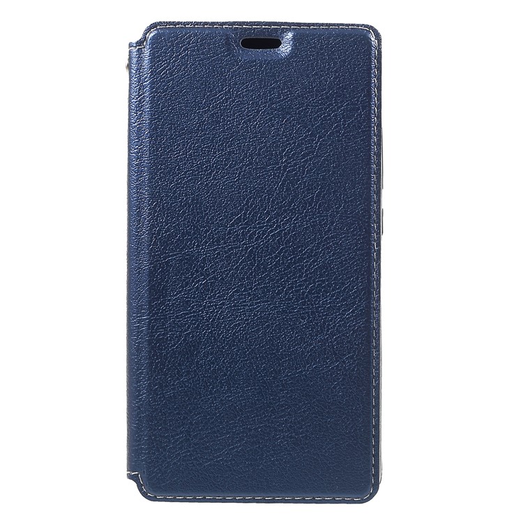 Auto-absorbed Card Holder Stand Leather Cell Phone Case for Xiaomi Mi 8 SE (5.88-inch) - Dark Blue-1