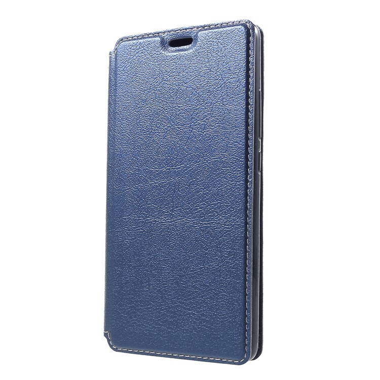 Auto-absorbed Card Holder Stand Leather Cell Phone Case for Xiaomi Mi 8 SE (5.88-inch) - Dark Blue-3