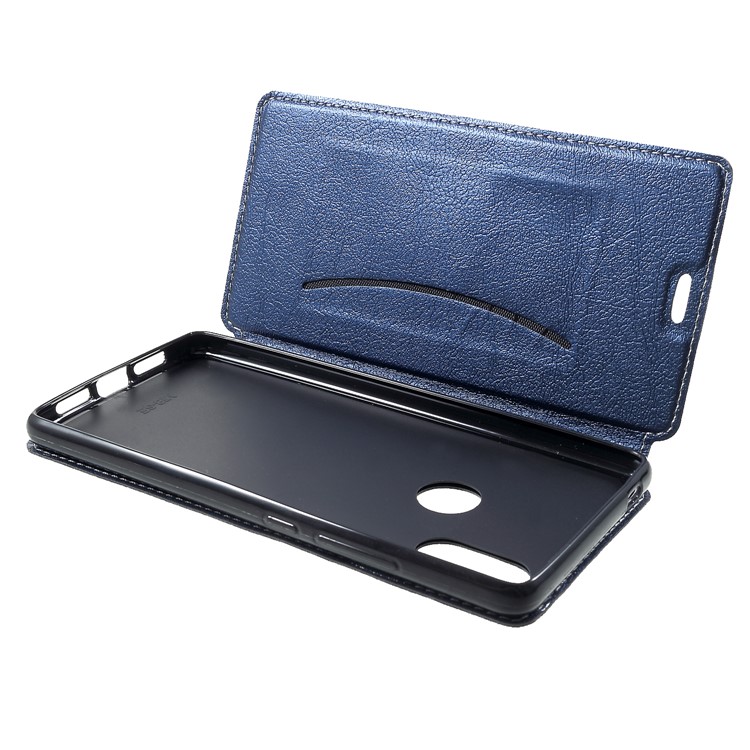 Auto-absorbed Card Holder Stand Leather Cell Phone Case for Xiaomi Mi 8 SE (5.88-inch) - Dark Blue-5