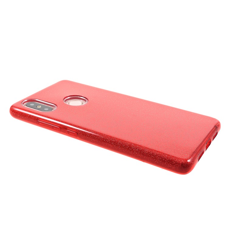 Glittery TPU + PC Hybrid Back Phone Case for Xiaomi Mi 8 SE (5.88-inch) - Red-3