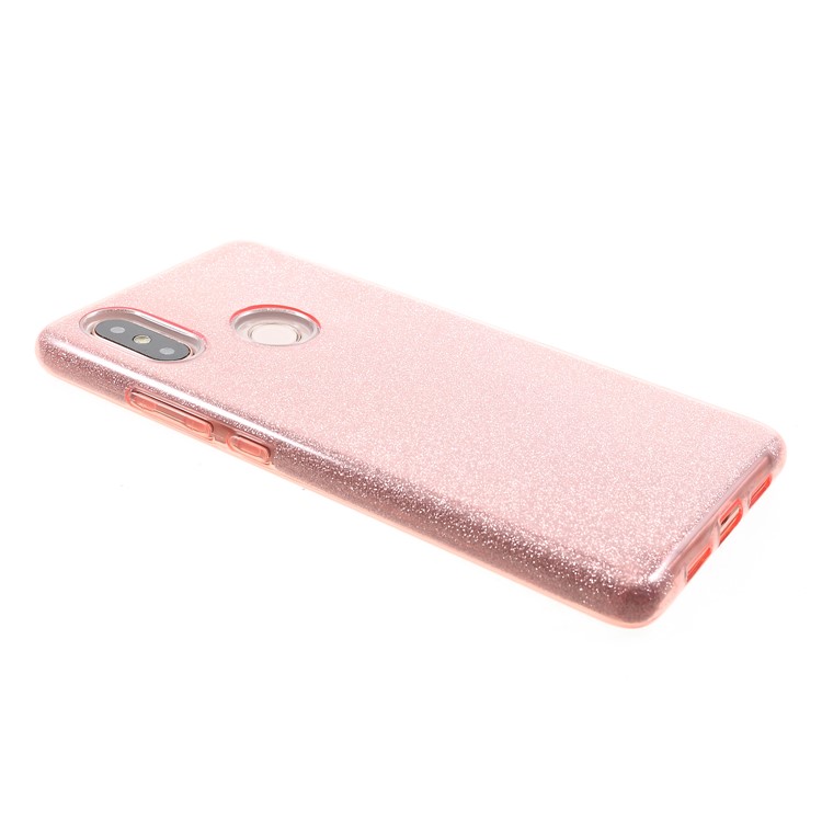 Glittery TPU + PC Hybrid Back Phone Shell for Xiaomi Mi 8 SE (5.88-inch) - Pink-4